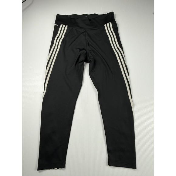 Adidas AEROREADY Training Workout Leggings 3-Stripe‎ Black XL - Picture 1 of 6